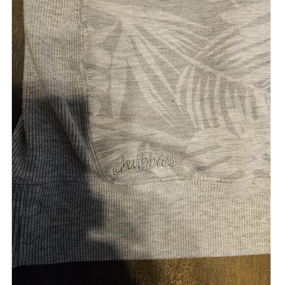 Men's chubbies Crew Neck LS Sweatshirt Gray Palm Leaf Design Comfy Size Large - Picture 8 of 10